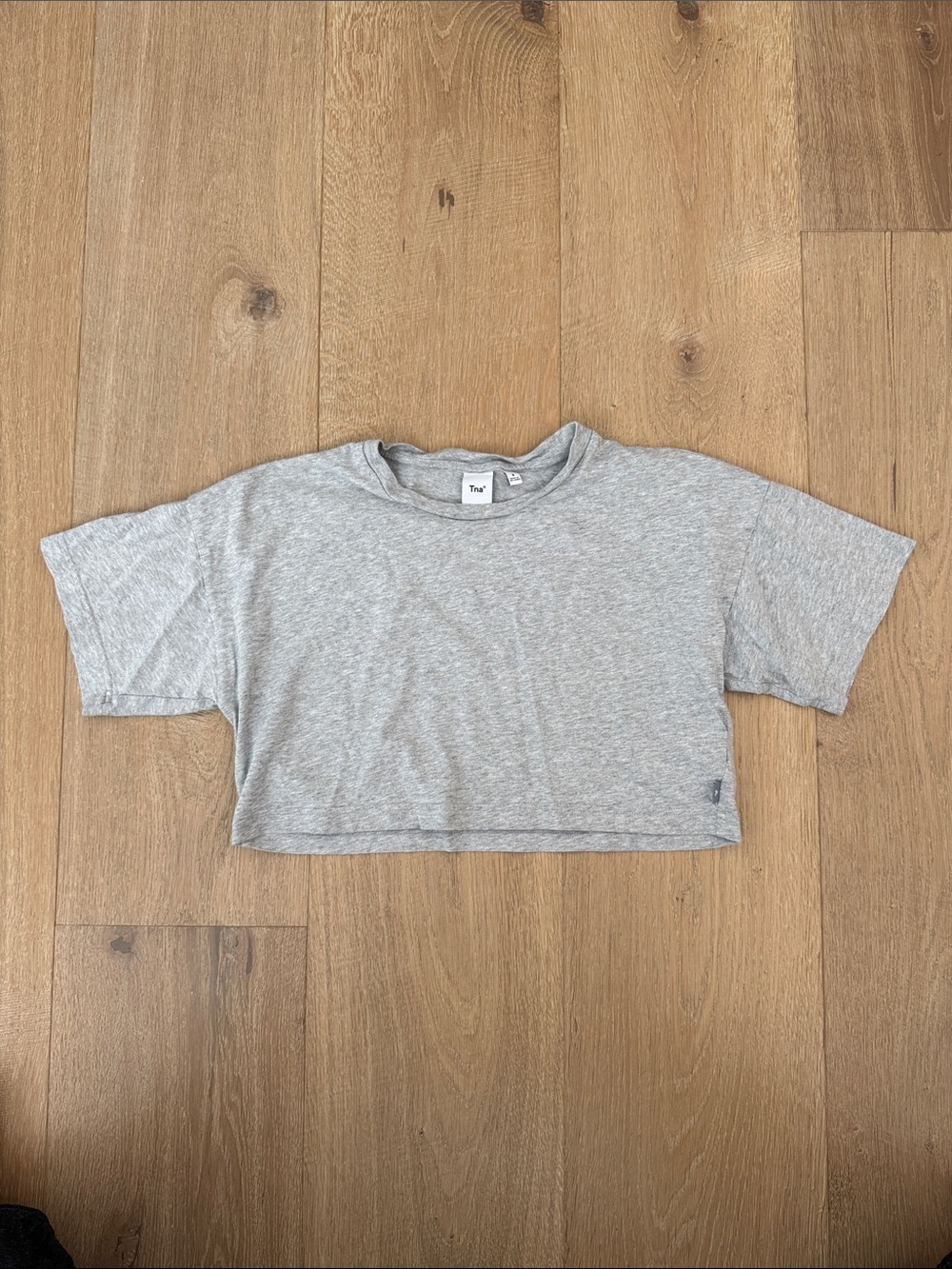 TNA Light Gray Cropped Tee